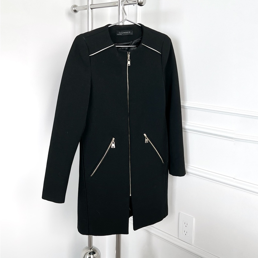 BNWOT Zara Black Zip Coat